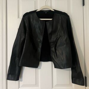 Ann Taylor Classic Black Leather Jacket